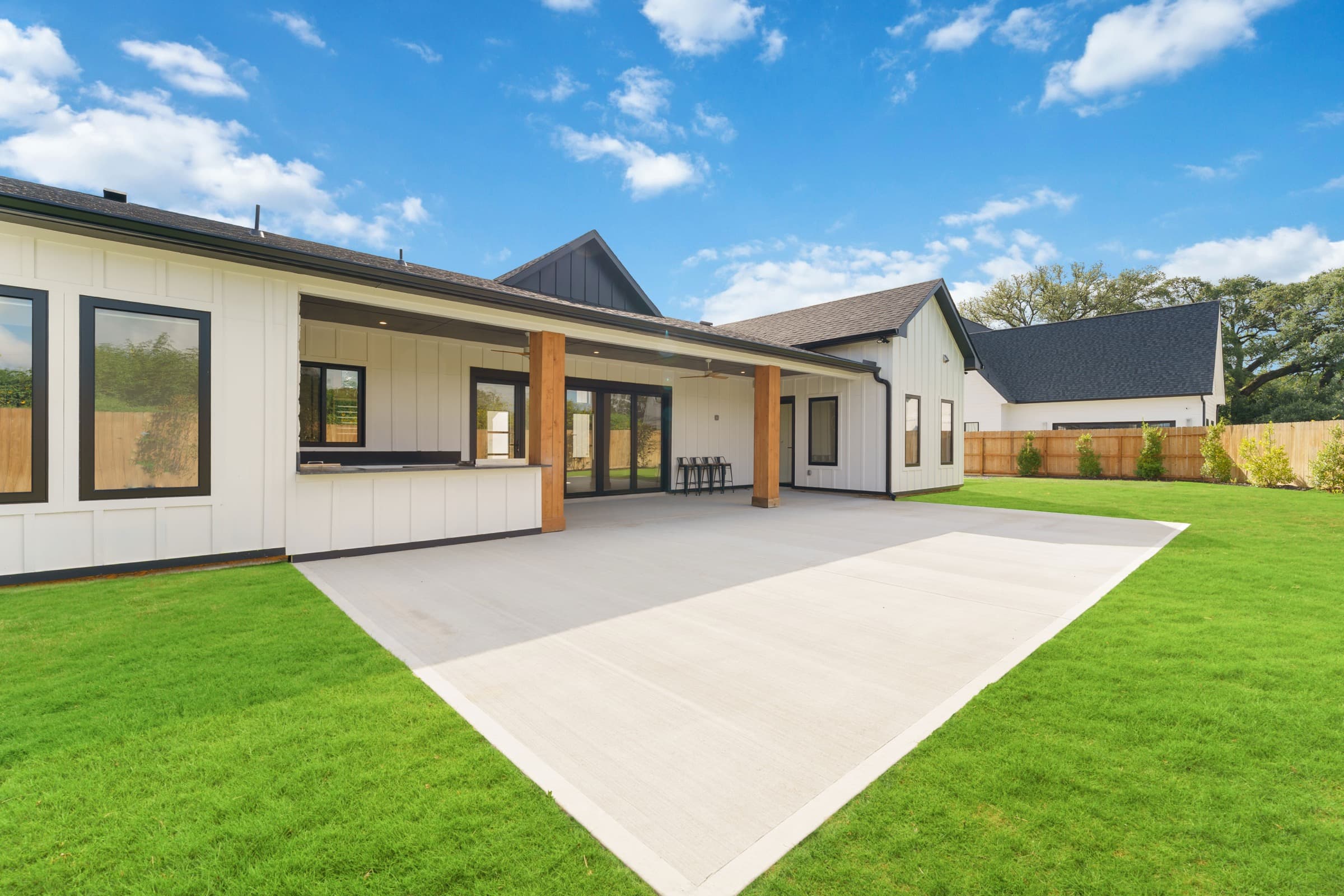 Covered patio and exterior living area