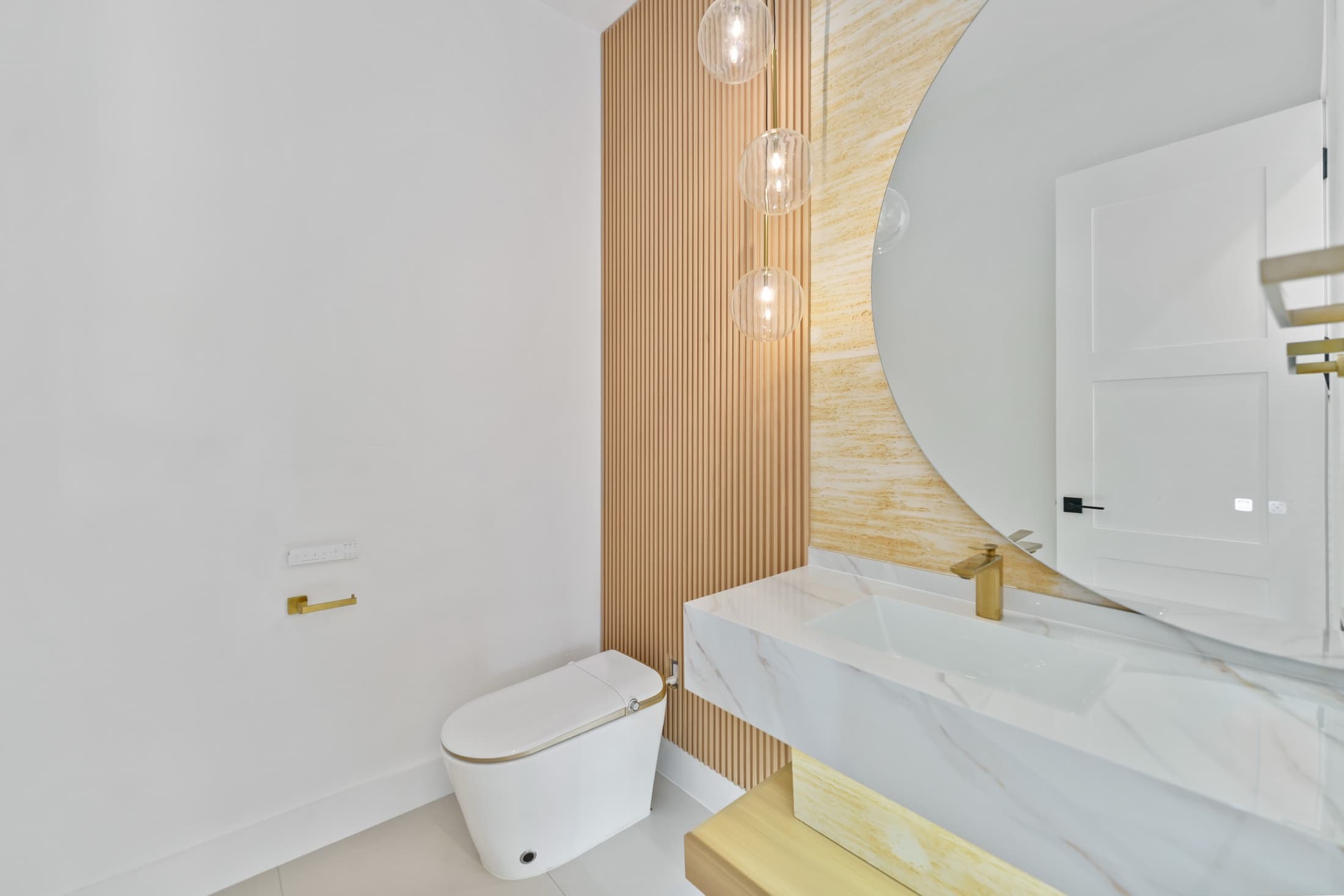 Powder bath finish detail